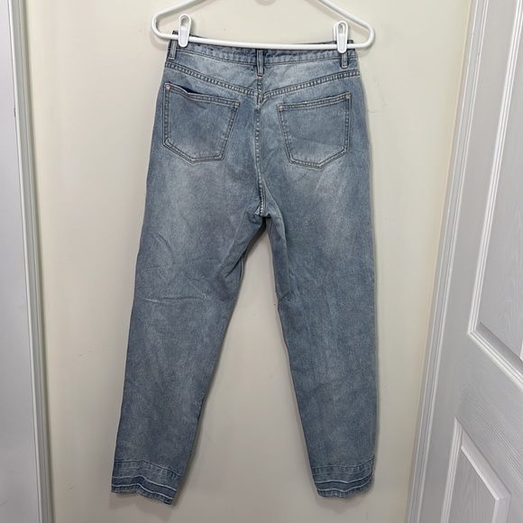 Misguided Riot Mum Hi Rise Button Fly Jeans Size 6 - Picture 5 of 8